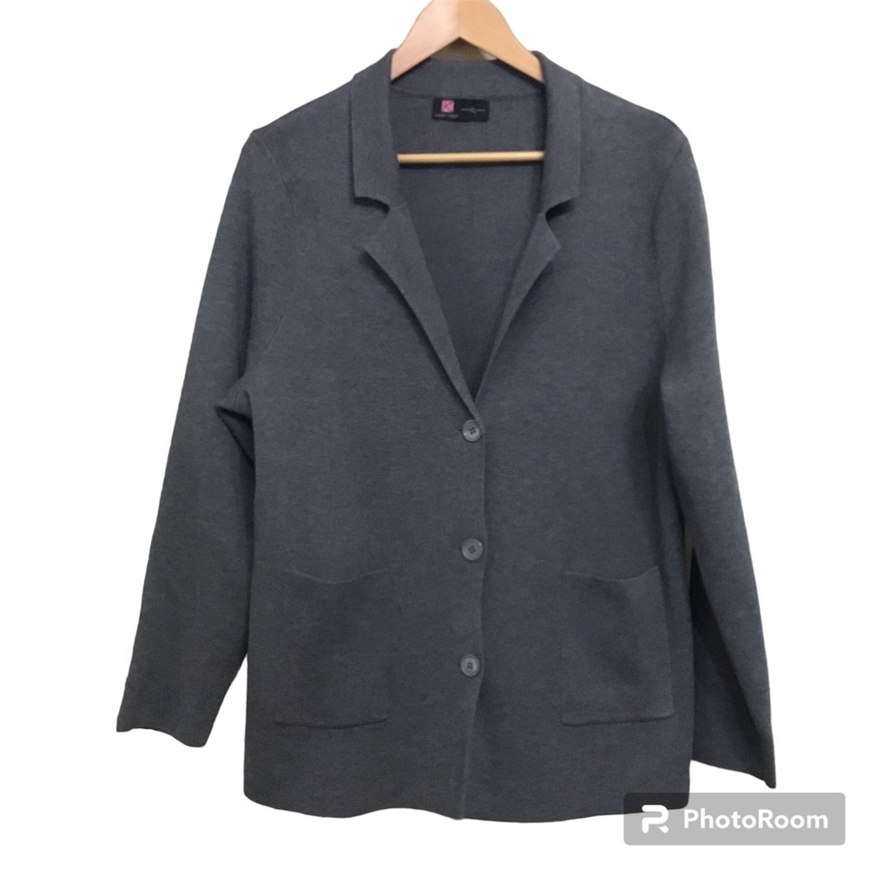 Kancy Kole Women’s Gray Lightweight Jacket Cardigan Size XL